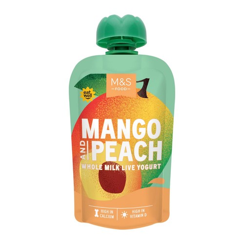 M&S Mango & Peach Whole Milk Live Yogurt thumbnail 2