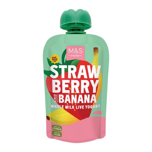 M&S Strawberry & Banana Whole Milk Live Yogurt thumbnail 2