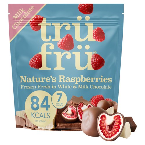 trufru Raspberries in White & Milk Chocolate