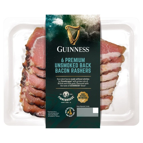 Finnebrogue Guinness 6 Premium Unsmoked Back Bacon Rashers thumbnail 2