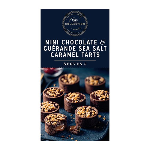M&S Mini Chocolate & Guerande sea salt caramel tarts thumbnail 3