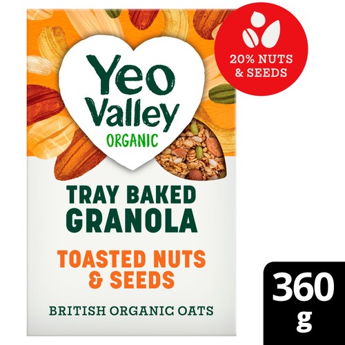 Yeo Valley Organic Tray Baked Granola Toasted Nuts & Seeds