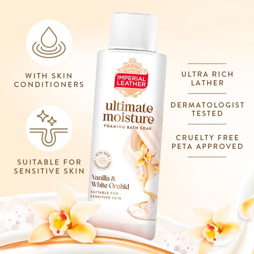 Imperial Leather Ultimate Moisture Vanilla & White Orchid Foaming Bath Soak thumbnail 2