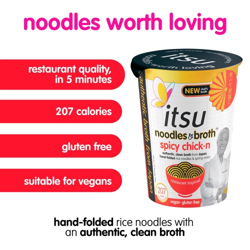 itsu spicy chickn instant noodles & broth pot thumbnail 3