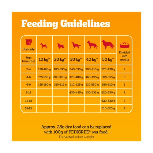 Pedigree Complete Junior Puppy Dry Dog Food Poultry & Vegetables thumbnail 5