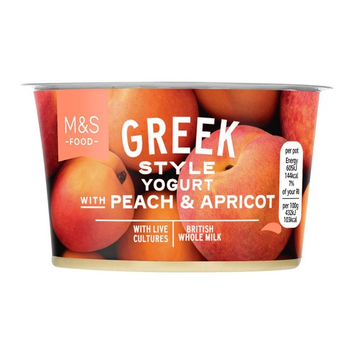 M&S Greek Style Yogurt with Peach & Apricot thumbnail 2
