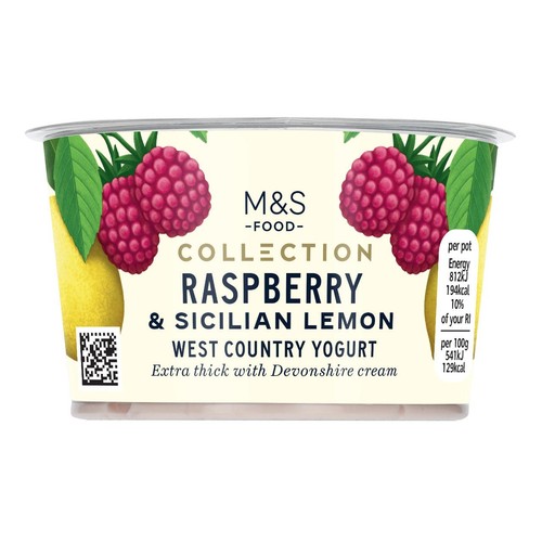 M&S Raspberry & Sicilian Lemon West Country Yogurt thumbnail 2