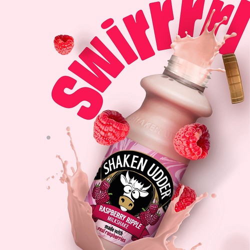Shaken Udder Raspberry Ripple Flavoured Milkshake thumbnail 3