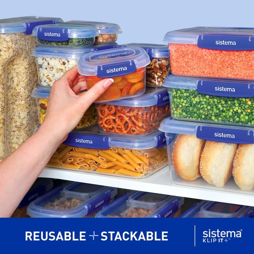 Sistema Klip It Plus Food Containers Starter Set 6 Pack Airtight thumbnail 4