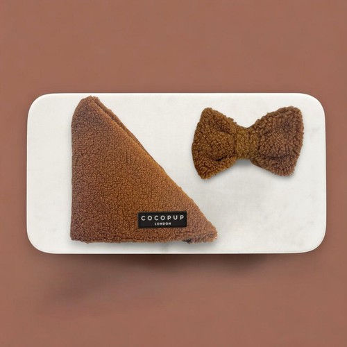 Cocopup London Teddy Paddington Dog Bandana & Bow Tie thumbnail 2