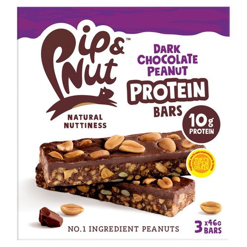 Pip & Nut Protein Dark Chocolate Peanut Bars