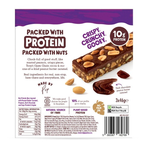 Pip & Nut Protein Dark Chocolate Peanut Bars thumbnail 2