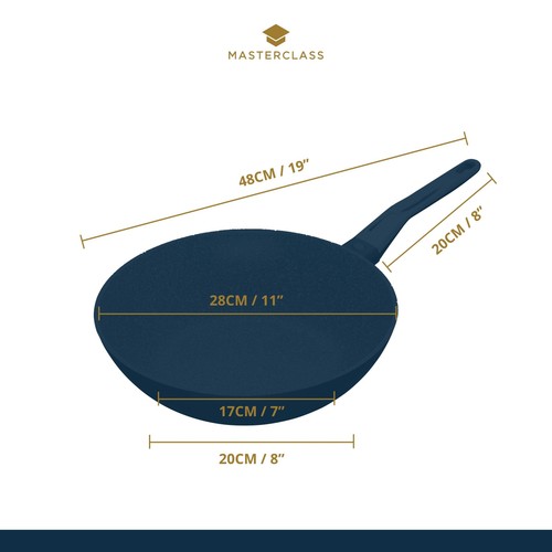 MasterClass Cast Aluminium Non-Stick Wok 28cm(11'') thumbnail 2