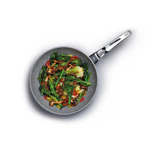 MasterClass Cast Aluminium Non-Stick Wok 28cm(11'') thumbnail 3