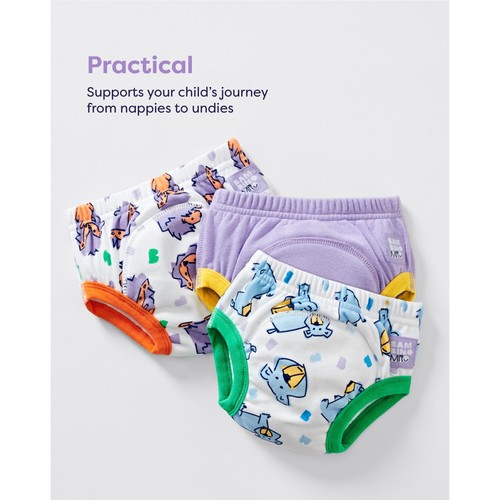 Bambino Mio, Reusable Potty Training Pants, 3 Pack, BOLD, 2-3 years thumbnail 4