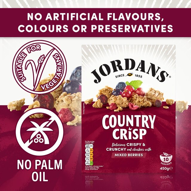 Jordans Country Crisp Mixed Berry Breakfast Cereal thumbnail 2