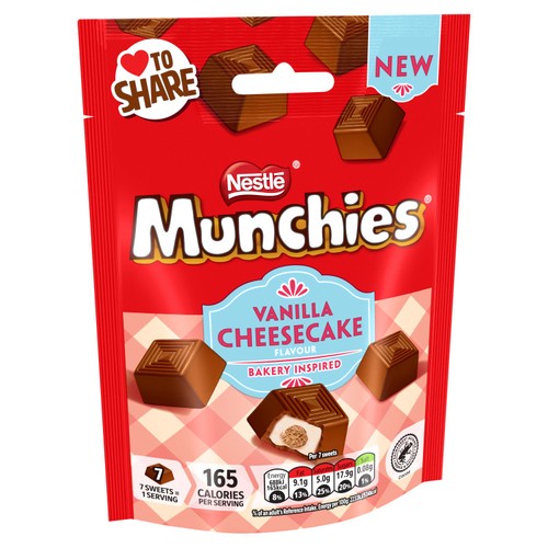 Munchies Vanilla Cheesecake Flavour Chocolate Sharing Bag thumbnail 2