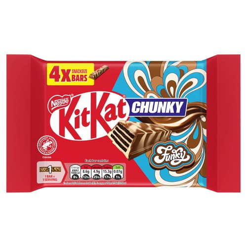Kit Kat Chunky Funky Chocolate Bar 4 Pack Multipack thumbnail 2