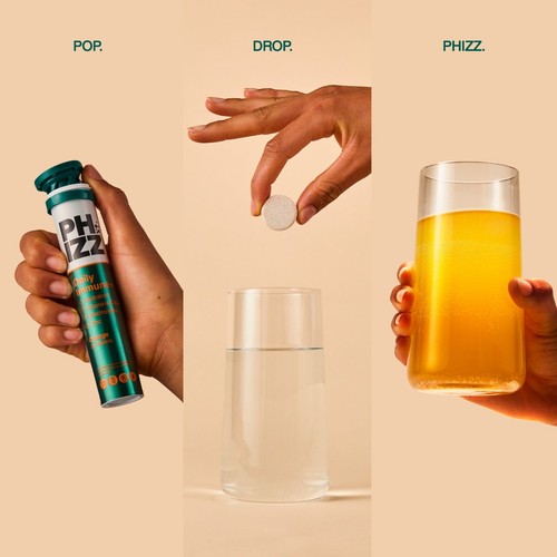 Phizz Daily Immune+ Orange Hydration, Electrolytes & Vitamins Tablets thumbnail 6