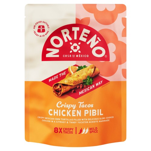 Norteno Mexican 8 Crispy Tacos Chicken Pibil