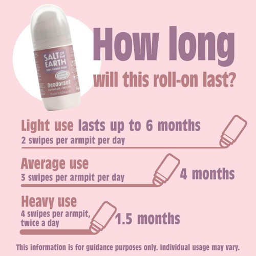Salt of the Earth Natural Deodorant Refillable Rollon Lavender & Vanilla thumbnail 7