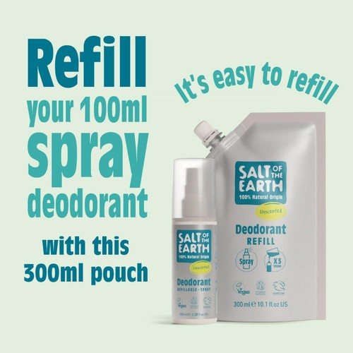 Salt of the Earth Natural Deodorant Spray Refill Unscented thumbnail 6