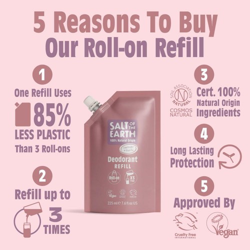 Salt of the Earth Natural Deodorant Rollon Refill Lavender & Vanilla thumbnail 2