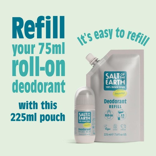 Salt of the Earth Natural Deodorant Rollon Refill Unscented thumbnail 6