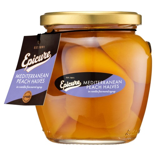 Epicure Mediterranean Peach Halves in Vanilla Syrup