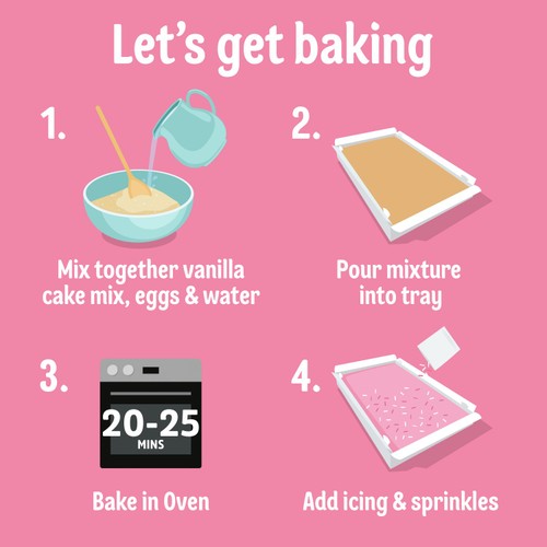 Dr. Oetker Pink Old School Traybake Mix thumbnail 2
