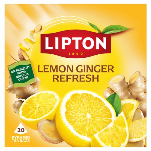 Lipton Fruit Tea Lemon & Ginger Refresh Tea Bags