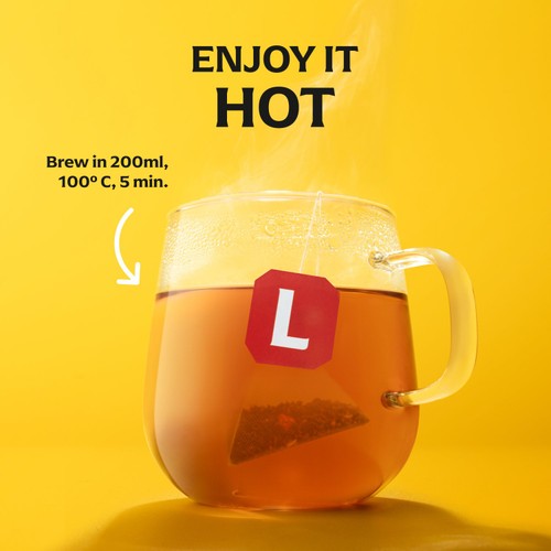 Lipton Fruit Tea Lemon & Ginger Refresh Tea Bags thumbnail 6