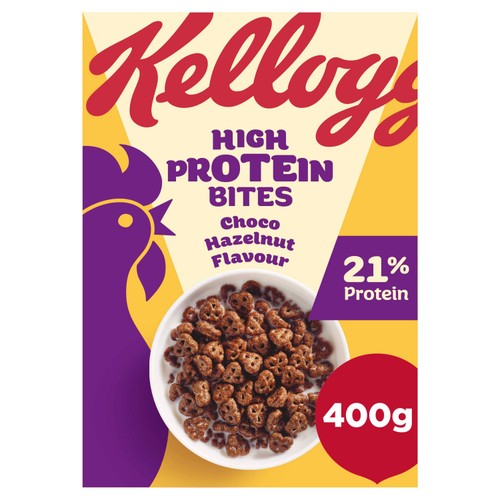 Kellogg's High Protein Bites Choc Hazelnut Breakfast Cereal