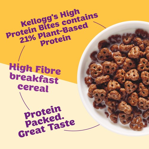 Kellogg's High Protein Bites Choc Hazelnut Breakfast Cereal thumbnail 2