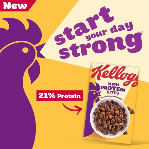 Kellogg's High Protein Bites Choc Hazelnut Breakfast Cereal thumbnail 3