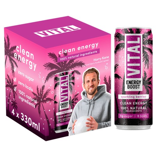 Vital Drinks Natural Energy Sparkling Berries