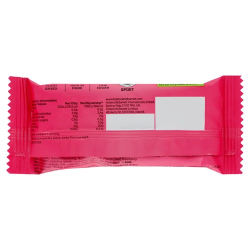 H&B Precision Plant Protein Bar Dark Chocolate Raspberry thumbnail 2