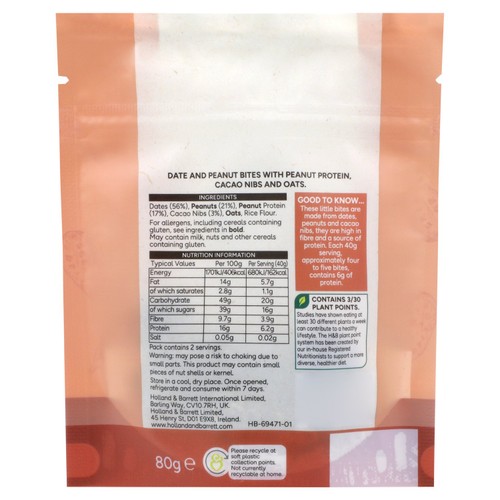 Holland & Barrett Peanut & Cacao Bites thumbnail 2