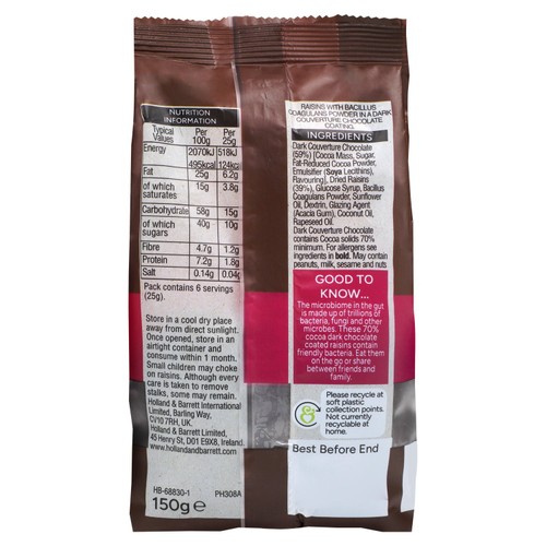 Holland & Barrett Dark Chocolate Raisins thumbnail 2
