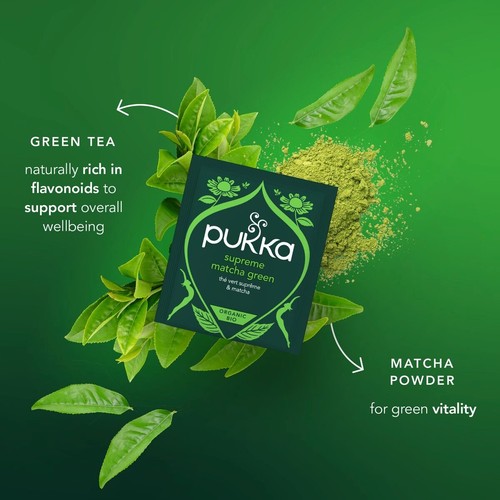 Pukka Organic Supreme Matcha Green x40 Herbal Tea Bags thumbnail 6