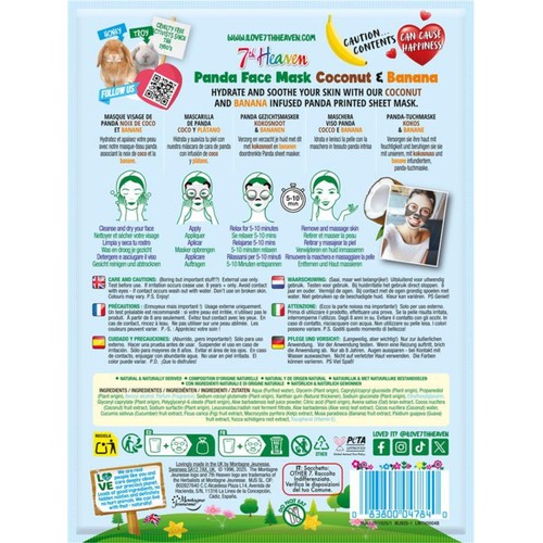 7th Heaven Panda Face Sheet Mask thumbnail 2