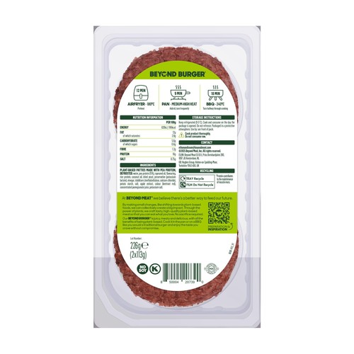 Beyond Burger Plant Based Patties 226g thumbnail 2