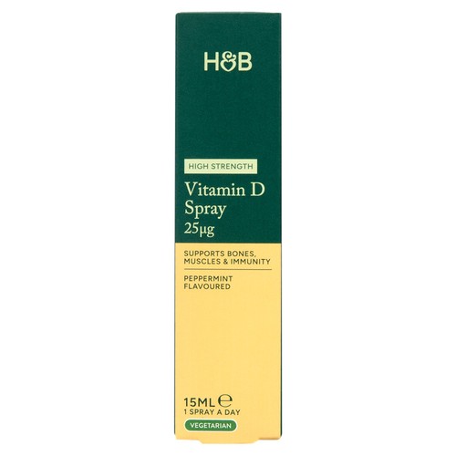 Holland & Barrett Vitamin D Spray 1000 I.U. 25ug Peppermint Flavour