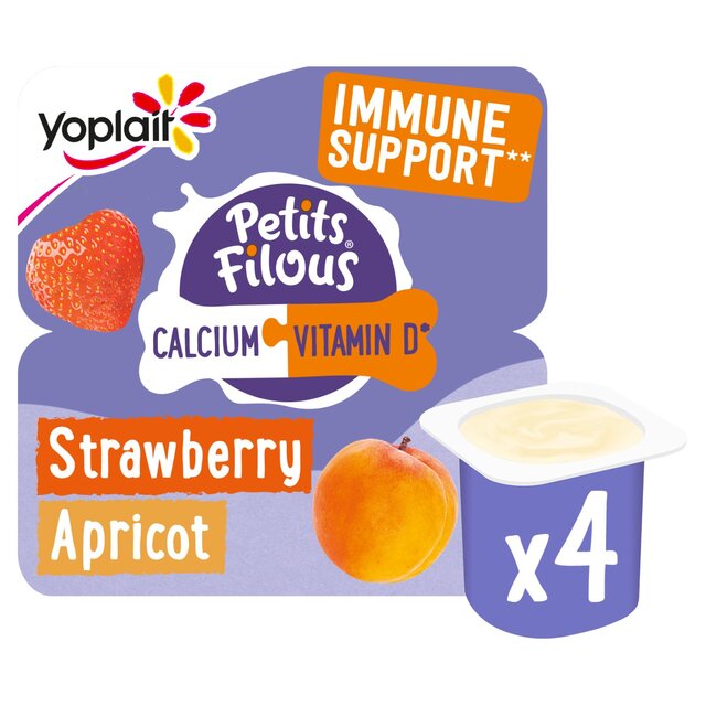Petits Filous Kids Strawberry & Apricot Yoghurt Pots