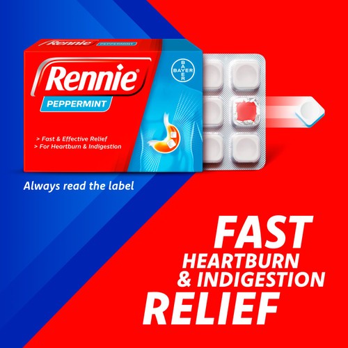 Rennie Peppermint Heartburn & Indigestion Relief Tablets thumbnail 9