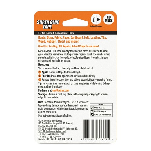 Gorilla Glue Super Glue Tape thumbnail 2