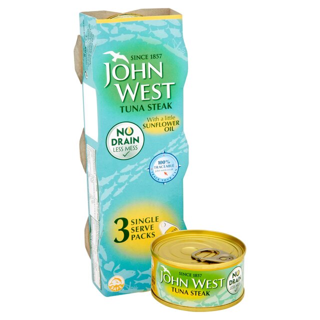 John West No Drain Tuna Steak In Sunflower Oil thumbnail 2