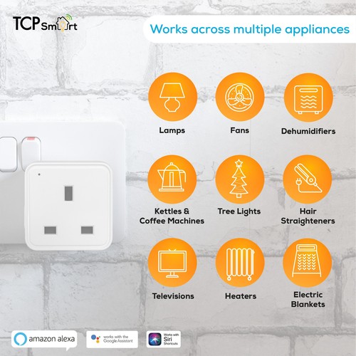 TCP Smart Plug, Timer, App, Voice, For Security & Lights thumbnail 3