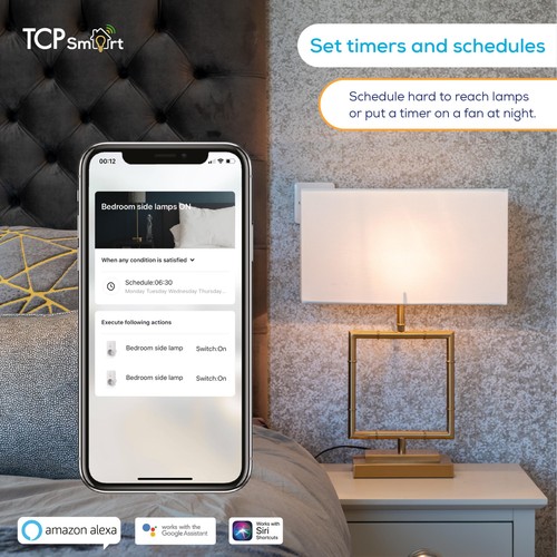 TCP Smart Plug, Timer, App, Voice, For Security & Lights thumbnail 5