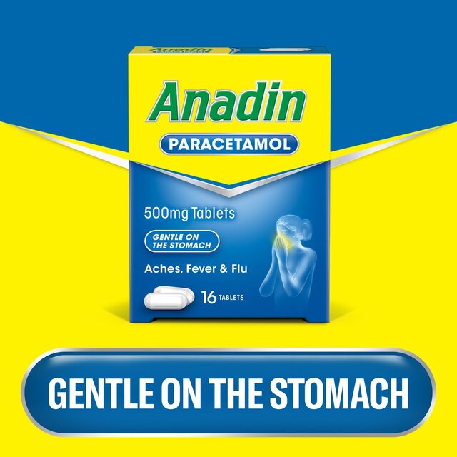 Anadin Paracetamol Pain Relief for Headaches Cold & Flu Tablets 16 thumbnail 2